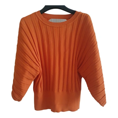 Pre-owned Pinko Jersey Top In Orange