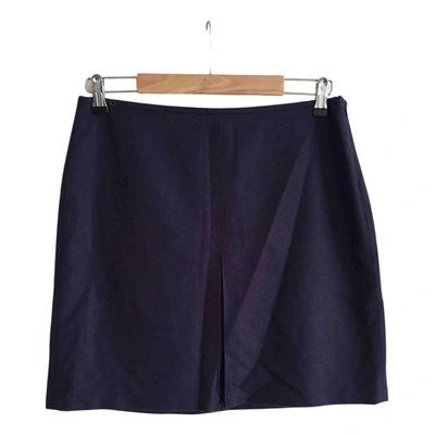 Pre-owned Le Mont Saint Michel Wool Mini Skirt In Navy
