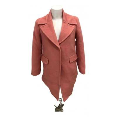 Pre-owned Mabrun Wool Coat In Pink