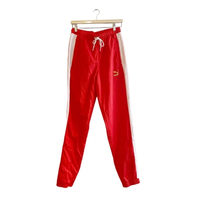 Pre-owned Puma Trousers In Red