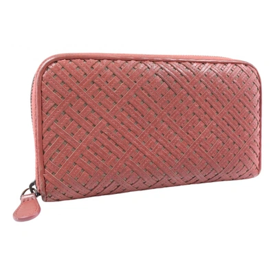 Pre-owned Bottega Veneta Leather Wallet In Pink