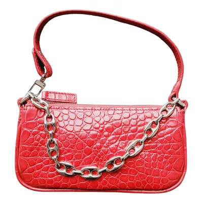 Pre-owned By Far Leather Handbag In Red