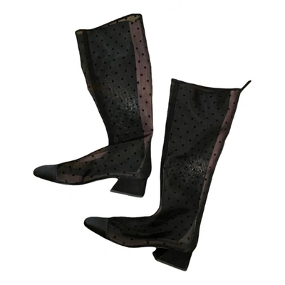 Pre-owned Les Petits Joueurs Boots In Black