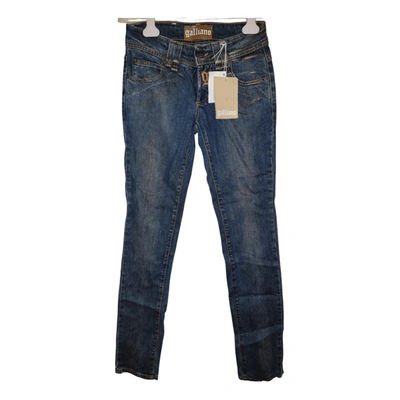 Pre-owned Galliano Straight Pants In Blue