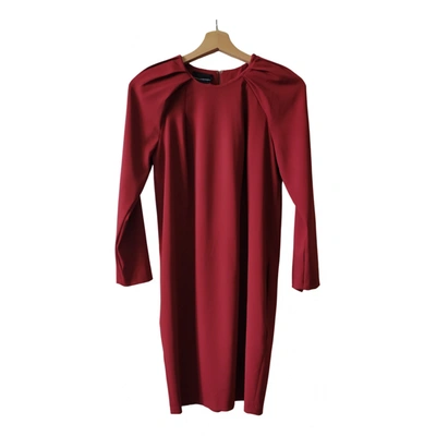 Pre-owned Atos Lombardini Mid-length Dress In Burgundy