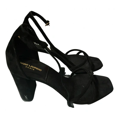 Pre-owned Saint Laurent Sandals In Black