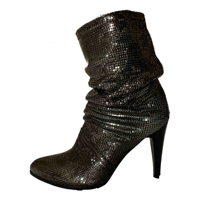 Pre-owned Gianni Barbato Glitter Ankle Boots In Metallic