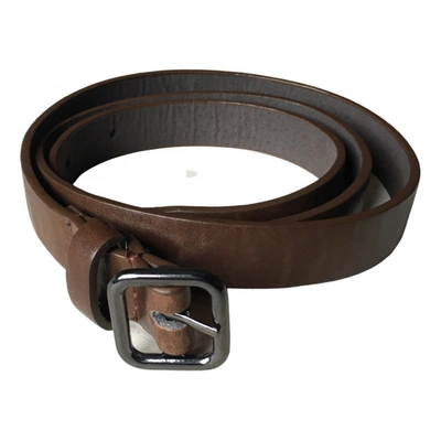 Pre-owned Pinko Vegan Leather Belt In Brown