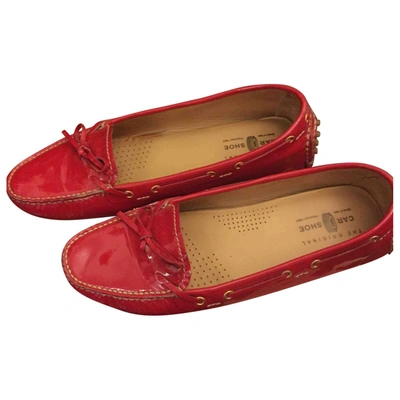 Pre-owned Carshoe Leather Flats In Red