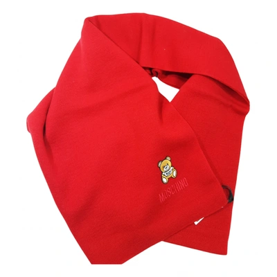 Pre-owned Moschino Wool Scarf In Red