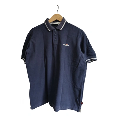 Pre-owned Ellesse Polo Shirt In Navy