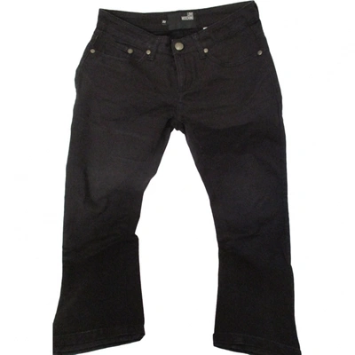 Pre-owned Moschino Love Straight Pants In Black