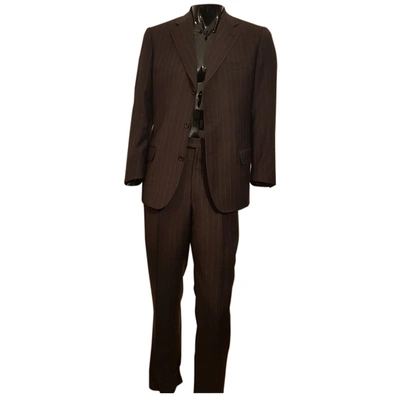 Pre-owned Tombolini Wool Suit In Brown
