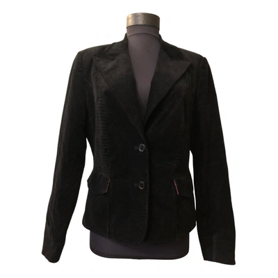 Pre-owned Steffen Schraut Velvet Blazer In Black