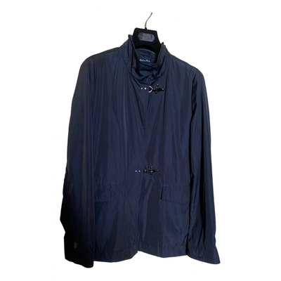 Pre-owned Fay Trench Coat In Blue