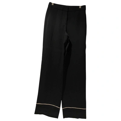 Pre-owned Massimo Dutti Straight Pants In Black