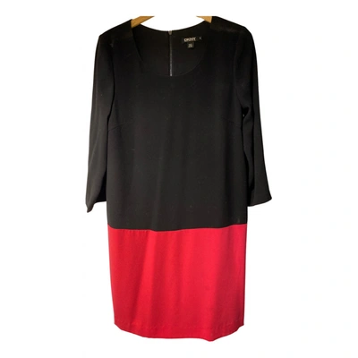 Pre-owned Dkny Wool Dress In Multicolour