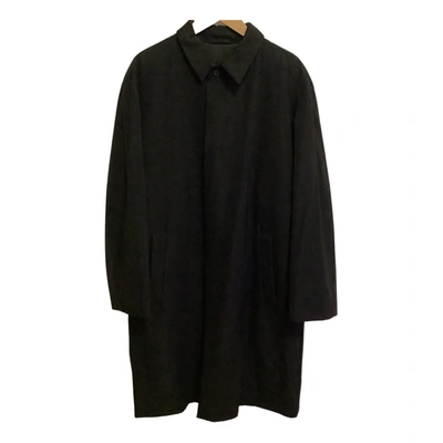 Pre-owned Hugo Boss Wool Coat In Black