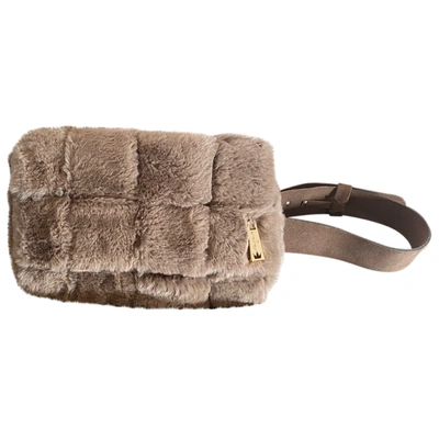 Pre-owned La Milanesa Vegan Leather Handbag In Brown