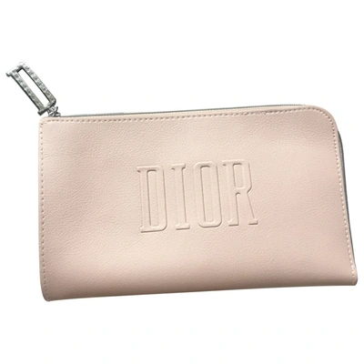 Pre-owned Dior Leather Wallet In Pink
