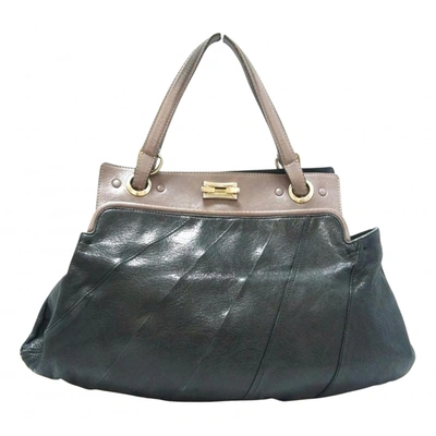 Pre-owned Chloé Leather Handbag In Grey