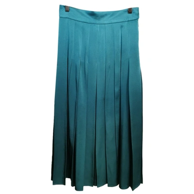 Pre-owned Fendi Mid-length Skirt In Turquoise