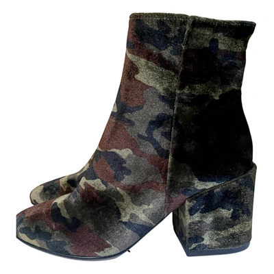 Pre-owned Jonak Leather Ankle Boots In Multicolour