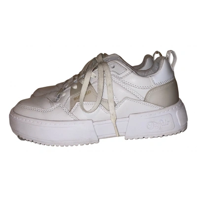 Pre-owned Buffalo Leather Trainers In White