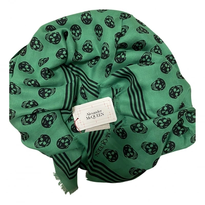 Pre-owned Alexander Mcqueen Scarf & Pocket Square In Green