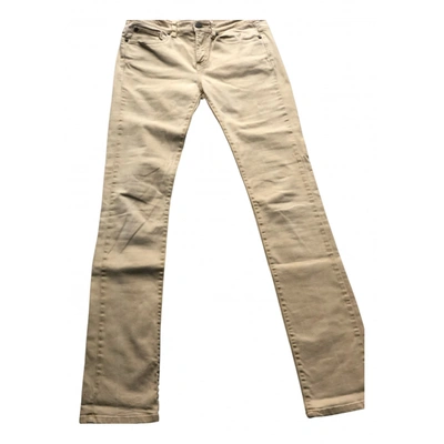 Pre-owned Ikks Straight Jeans In Yellow