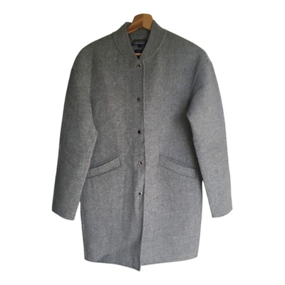 Pre-owned Tommy Hilfiger Wool Coat In Grey