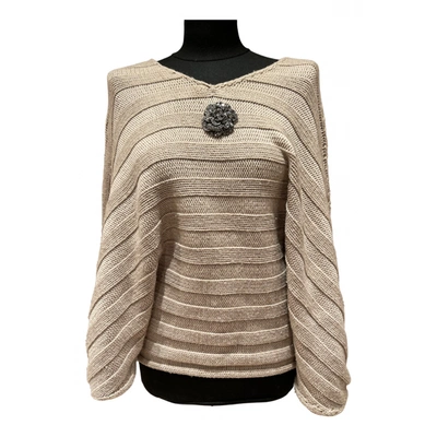 Pre-owned Gentry Portofino Wool Jumper In Beige