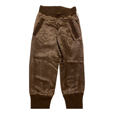 Pre-owned Fornarina Trousers In Brown