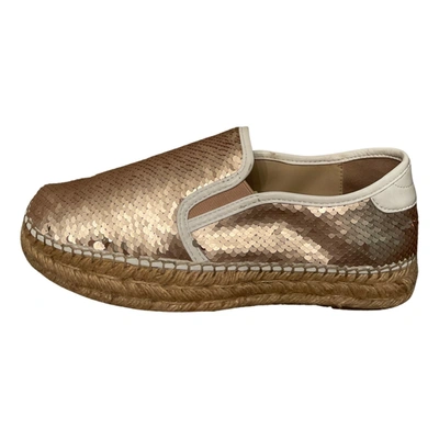 Pre-owned Kendall + Kylie Glitter Espadrilles In Metallic
