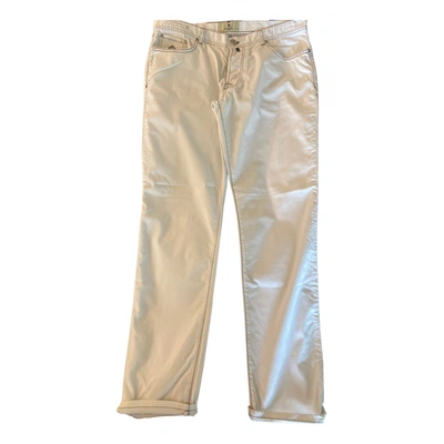 Pre-owned Borrelli Trousers In White