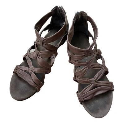Pre-owned Ohne Titel Leather Sandal In Brown