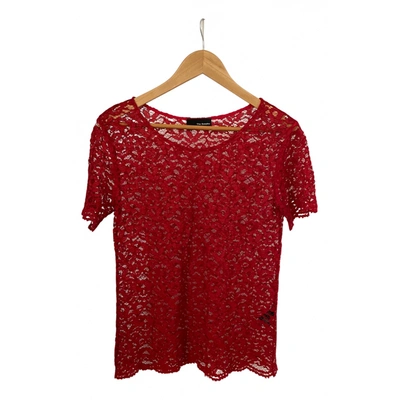 Pre-owned The Kooples Lace T-shirt In Red