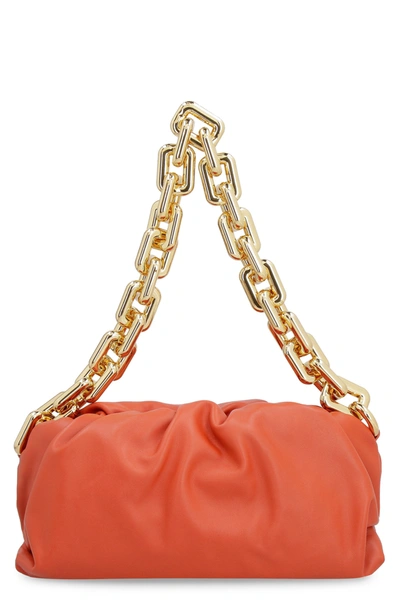 Bottega Veneta The Chain Clutch Bag In Arancione