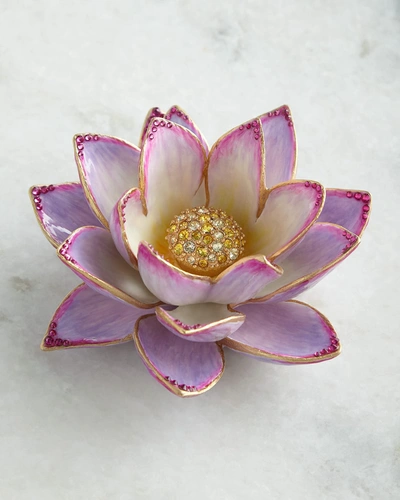 Jay Strongwater Lotus Table Object In Pink