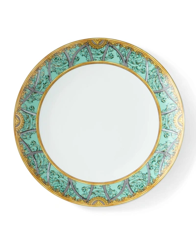 Versace La Scala Del Palazzo Dinner Plate In Verde