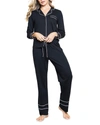 Petite Plume Astaire Luxe Pima Cotton Pajama Set In Bordeaux