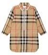 BURBERRY VINTAGE CHECK COTTON-BLEND SHIRT DRESS,P00632988
