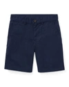 Polo Ralph Lauren Flat Front Chino Shorts In Navy