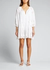 Melissa Odabash Ashley Coverup Eyelet Kaftan In White