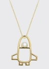 ALIITA PEARL SPACE SHUTTLE NECKLACE IN 9K GOLD,PROD169290090