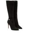 CHRISTIAN LOUBOUTIN LOCK KATE SUEDE BOOTS,P00618446