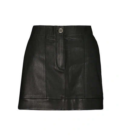 Stouls Linette Leather Miniskirt In Noir