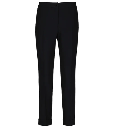 Etro High-rise Slim Pants In Black