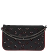 Christian Louboutin Loubila Shoudler Bag In Loubinthesky Perforated Leather In Black-loubi/loubi