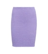 Hunza G High-rise Seersucker Stretch-woven Mini Skirt In Lilac